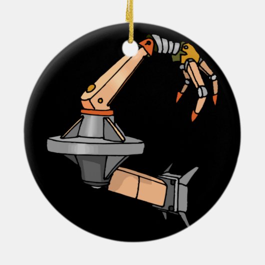 Roboterarm Keramik Ornament (Hinten)