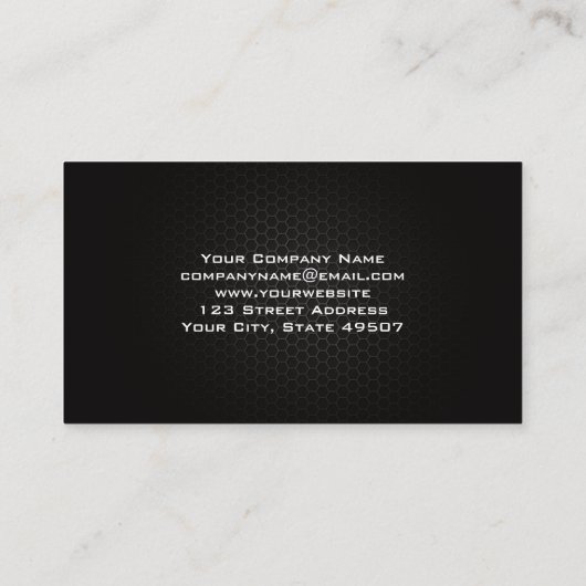 Roboterarm | Kohlenstofffasermuster Visitenkarte (Rückseite)