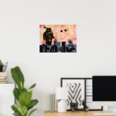 Roboterattacke Poster (Heimbüro)