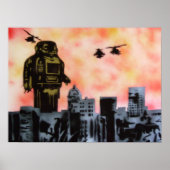 Roboterattacke Poster (Vorne)