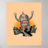 Roboterattacke Poster (Vorne)