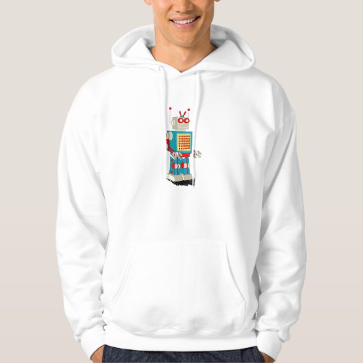 Robotercharakter-Cartoon Hoodie (Vorderseite)
