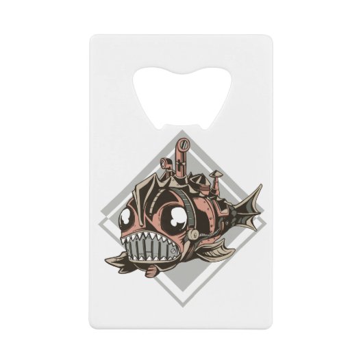 Roboterfisch Geldbeutel Flaschenöffner (Vorderseite)
