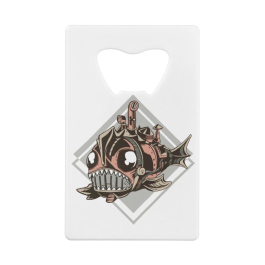 Roboterfisch Geldbeutel Flaschenöffner (Rückseite)