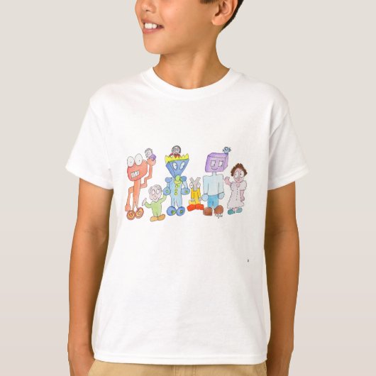 Roboterfreunde T-Shirt (Vorderseite)