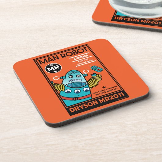 Robotergeschenke für Jubiläum oder Hochzeit Getränkeuntersetzer (Linke Seite)