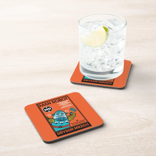 Robotergeschenke für Jubiläum oder Hochzeit Getränkeuntersetzer (Rechte Seite)