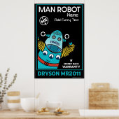 Robotergeschenke für Jubiläum oder Hochzeit Poster (Küche)