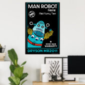Robotergeschenke für Jubiläum oder Hochzeit Poster (Heimbüro)