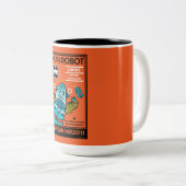 Robotergeschenke für Jubiläum oder Hochzeit Zweifarbige Tasse (VorderseiteRechts)