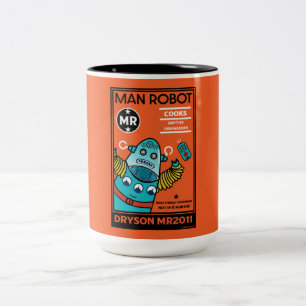 Robotergeschenke für Jubiläum oder Hochzeit Zweifarbige Tasse
