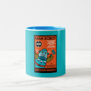 Robotergeschenke für Jubiläum oder Hochzeit Zweifarbige Tasse