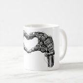 Roboterhände machen Herzform Kaffeetasse (VorderseiteRechts)