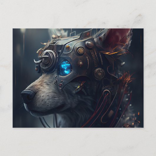 Roboterhund-Postkarte Postkarte (Vorderseite)