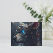 Roboterhund-Postkarte Postkarte (Stehend Vorderseite)