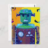 Roboterinvasion 1-1 postkarte (Vorne/Hinten)
