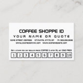 Roboterkaffee Treuekarte (Rückseite)