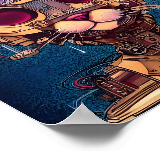 Roboterkatze Poster (Ecke)