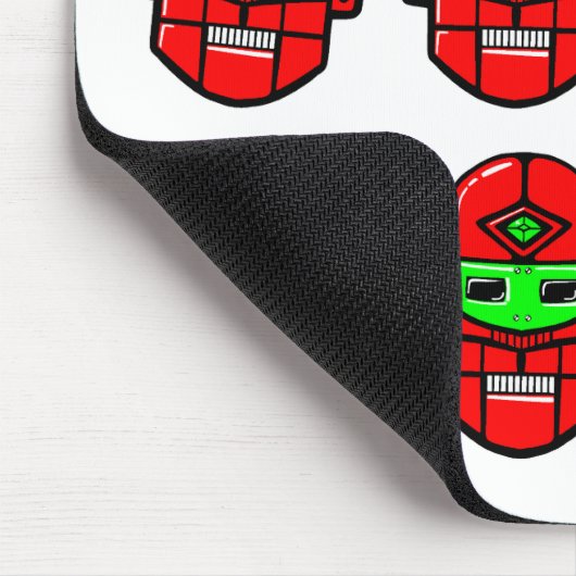 Roboterköpfe Mousepad (Ecke)