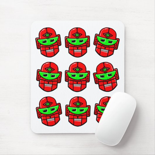 Roboterköpfe Mousepad (Mit Mouse)