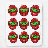 Roboterköpfe Mousepad (Vorne)
