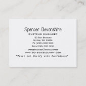 Roboterkrabbe berufliches 3,5" x 2,5" visitenkarte (Rückseite)