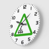 Roboterkreuzungswarnschild Große Wanduhr (Winkel)