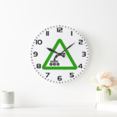 Roboterkreuzungswarnschild Große Wanduhr (Zuhause)
