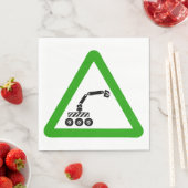 Roboterkreuzungswarnschild Serviette (Beispiel)