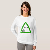Roboterkreuzungswarnschild T-Shirt (Vorne ganz)
