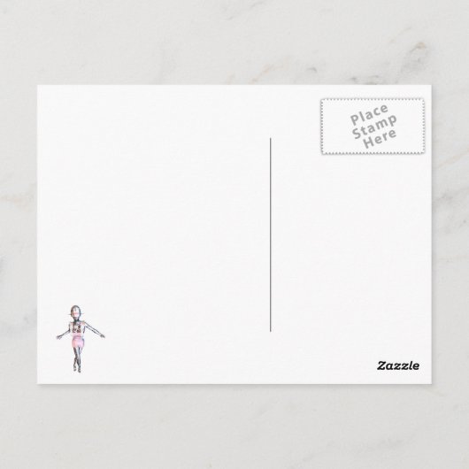 Robotermädchen Postkarte (Rückseite)