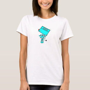 Robotermädchenkleineres zentriert T-Shirt