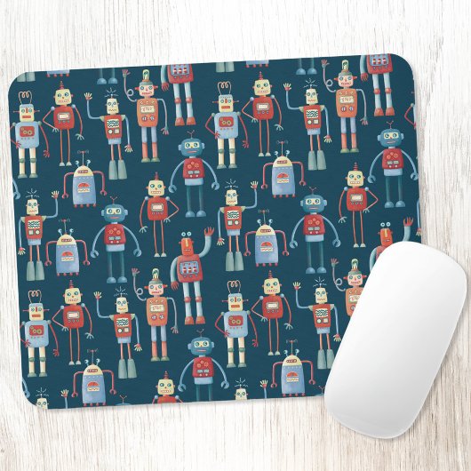Robotermuster dunkel mousepad