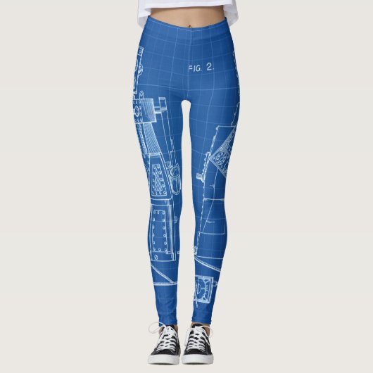 Roboterpläne Leggings (Vorderseite)