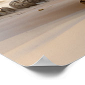 Roboterstatue in der Region Desised Wasteland Poster (Ecke)