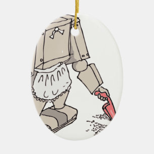 Roboterstaubsauger Keramik Ornament
