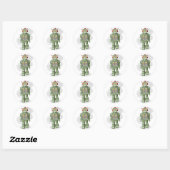 Robotersticker Runder Aufkleber (Blatt)