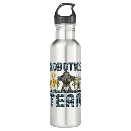 Roboterteam Edelstahlflasche (Vorderseite)