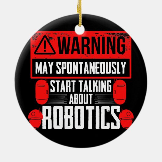 Robotertechnik - Diskussion über Robotik Keramik Ornament (Hinten)