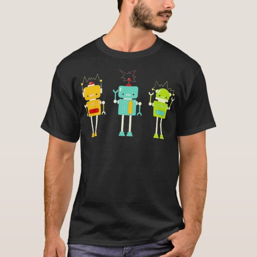 Robotertechnik I Robotik I Niedliche Roboter T-Shirt (Vorderseite)