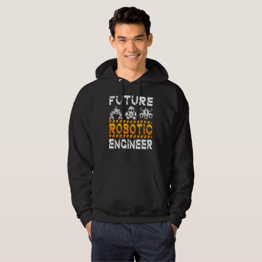 Robotertechnik Kids Men Future Roboter Hoodie (Vorne ganz)