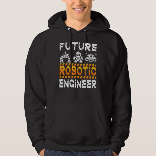 Robotertechnik Kids Men Future Roboter Hoodie (Vorderseite)