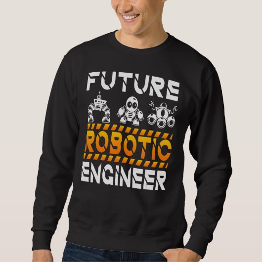 Robotertechnik Kids Men Future Roboter Sweatshirt (Vorderseite)