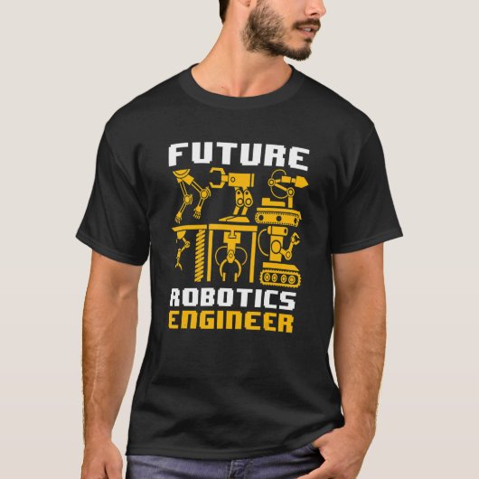 Robotertechnik Kids Men Future Roboter T-Shirt (Vorderseite)