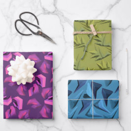 Roboterteile und elektrische Blume Geschenkpapier Set