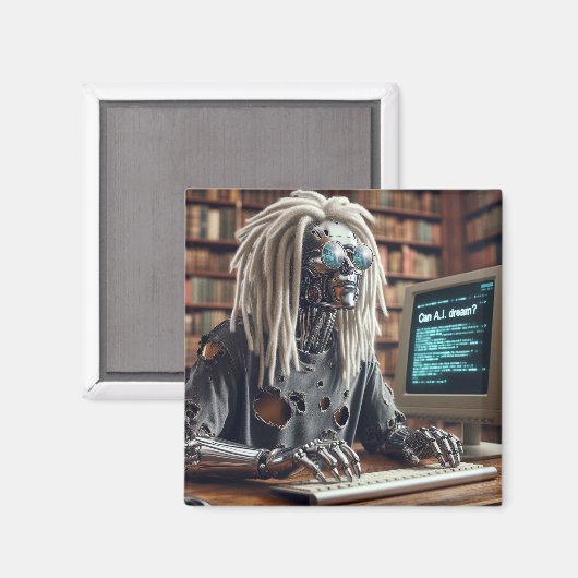 Robotertypen auf Tastatur Magnet (Vorderseite/Rückseite)