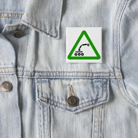 Roboterüberquerungswarnschild Button (Beispiel)