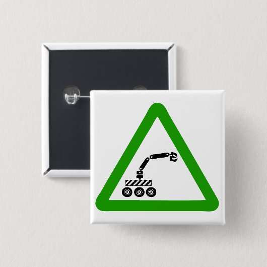 Roboterüberquerungswarnschild Button (Vorne & Hinten)