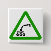Roboterüberquerungswarnschild Button (Vorderseite)