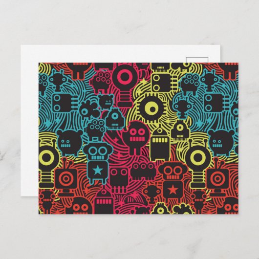 Roboterwind Postkarte (Vorne/Hinten)